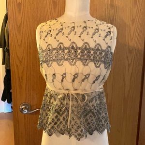 Comrags metallic lace top